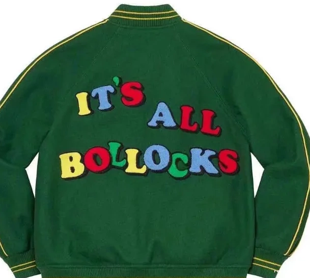 XL S Jamie It's M 21SS Reid Bollocks L Varsity All Jacket Black Green 0809